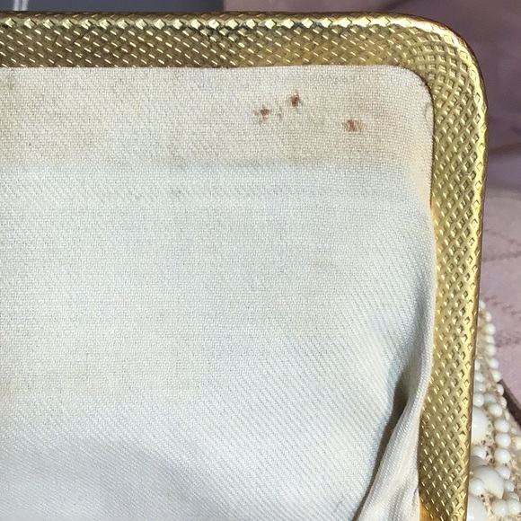 Vintage Hong Kong 1960s cream colored beaded purse in excellent condition - Picture 13 of 14